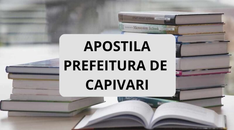 Concurso Prefeitura de Capivari, Apostila Prefeitura de Capivari