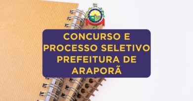 Concurso e Processo Seletivo Prefeitura de Araporã, Prefeitura de Araporã, Apostilas Concurso e Processo Seletivo Prefeitura de Araporã