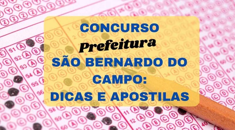 Concurso São Bernardo do Campo, Concurso Prefeitura de São Bernardo do Campo, Edital São Bernardo do Campo