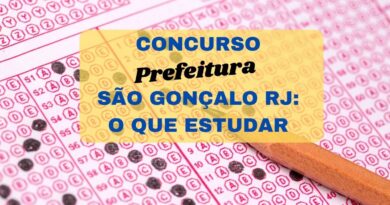 o que estudar para as provas do concurso são gonçalo