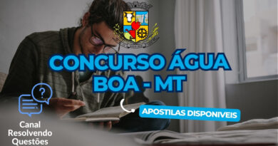 Concurso Água Boa, Concurso de Água Boa, Concurso Água Boa MT, Apostilas Concurso Água Boa