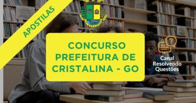 Concurso Cristalina, Concurso Prefeitura de Cristalina, Concurso de Cristalina, Apostilas Concurso Cristalina