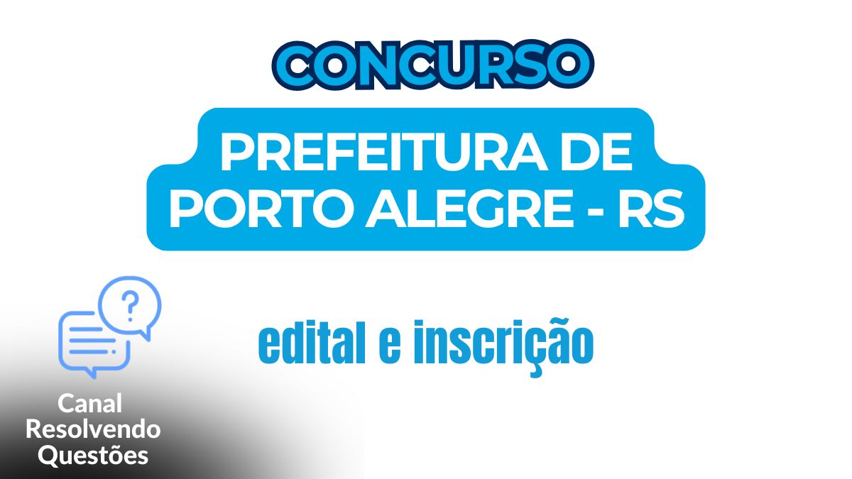Concurso Porto Alegre RS previsto. Foto: Canva e CR
