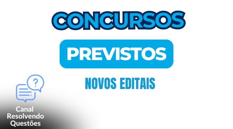 Concursos Previstos. Foto: montagem Canva e Canal Resolvendo